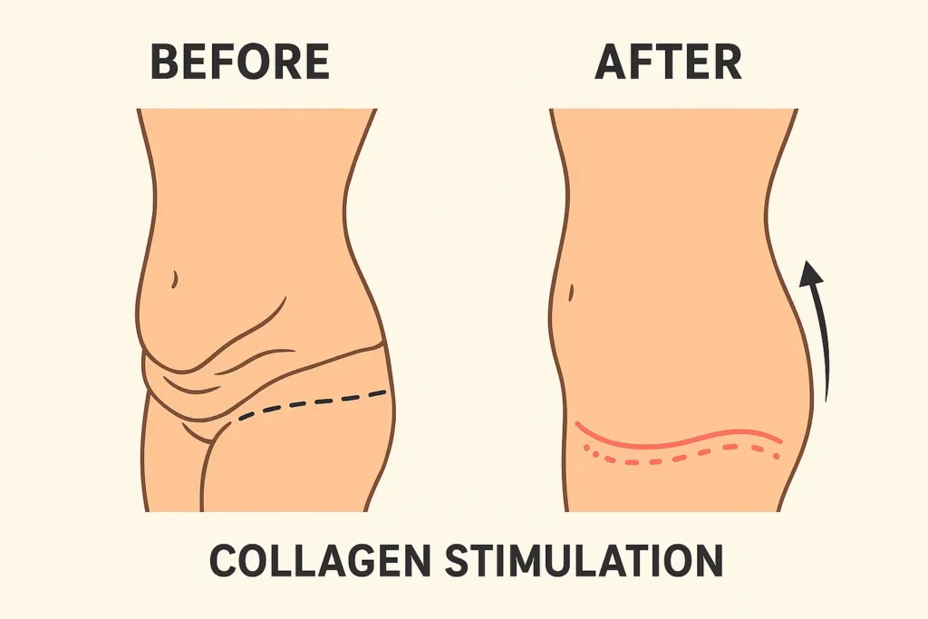 Before and after results for sagging skin after weight loss injections Market Drayton